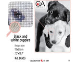 Diamond Art - Black and White Puppies