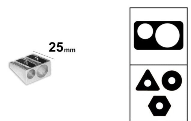 Metal Double hole pencil sharpener