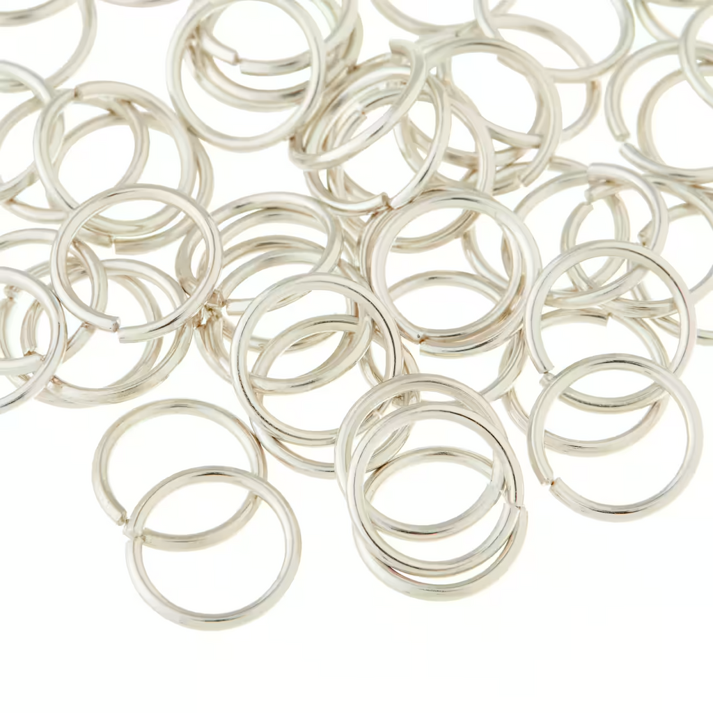 Silver plated jump rings - 5mm