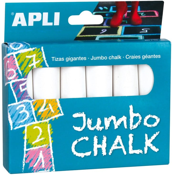 Jumbo white chalk 6pk