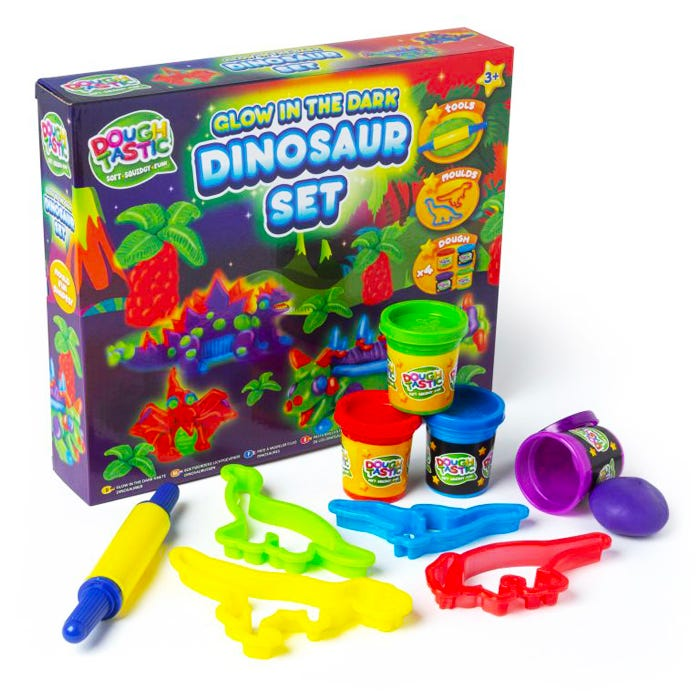 Glow in the dark Dinosaur dough set