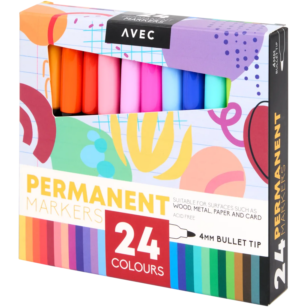 Coloured permanent markers