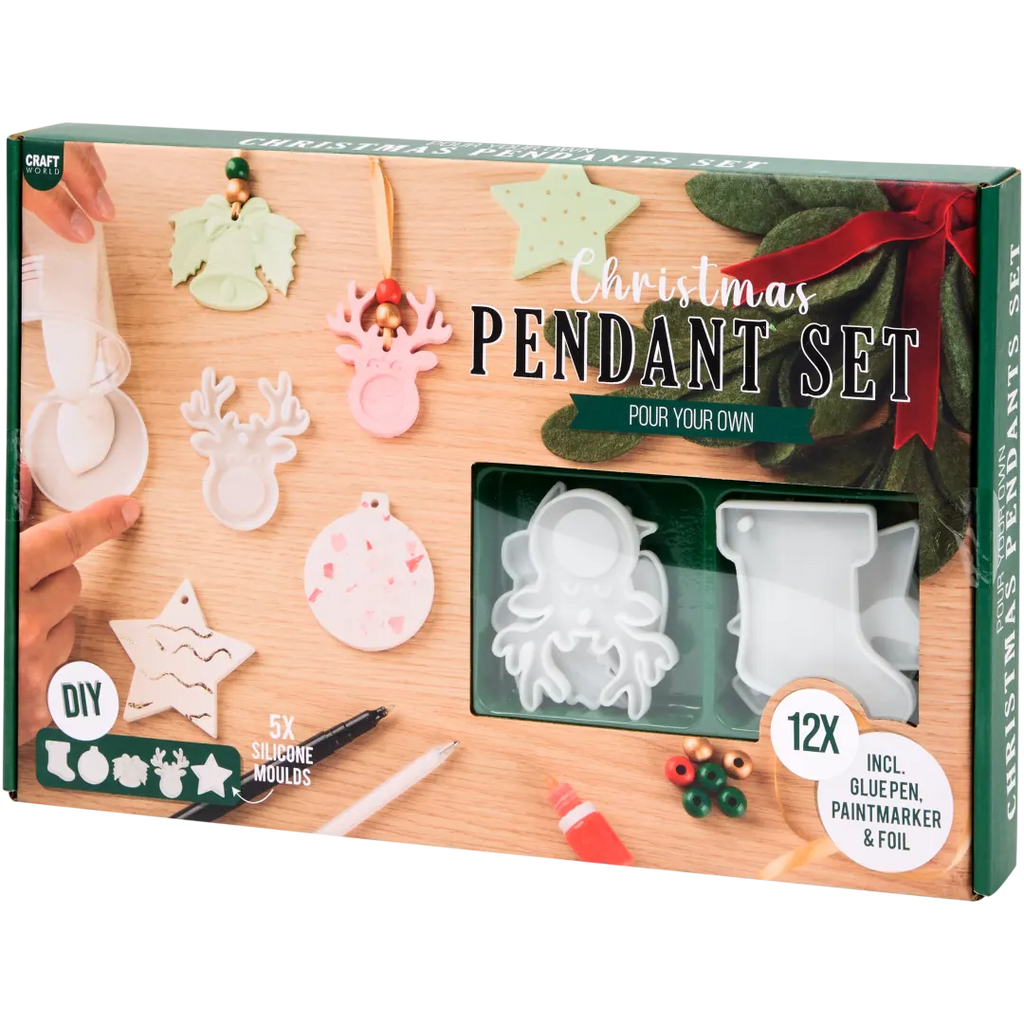 Pour your own christmas ornament set
