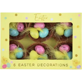 6 easter egg basket decorations