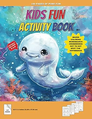 Kids fun activity book