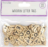 dovecraft wooden  letter tags x 100