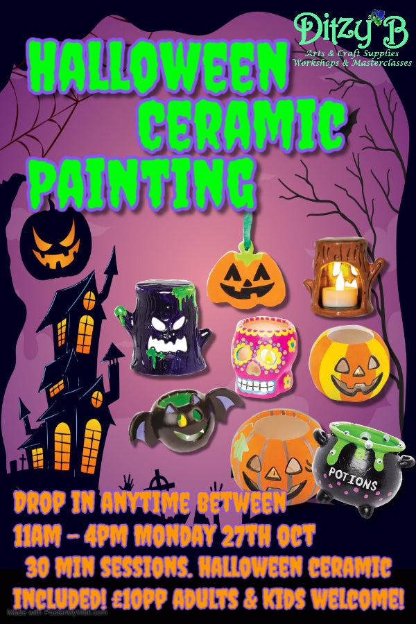 Halloween ceramic painting