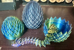 3D Printed Dragon egg & dragon
