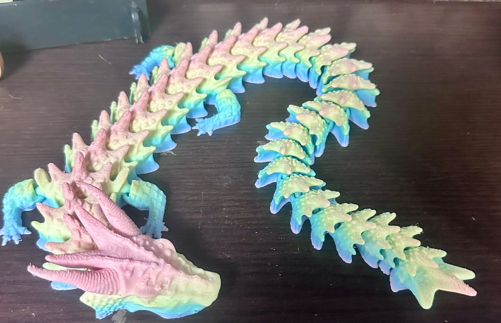 3D Printed Large articulated dragon