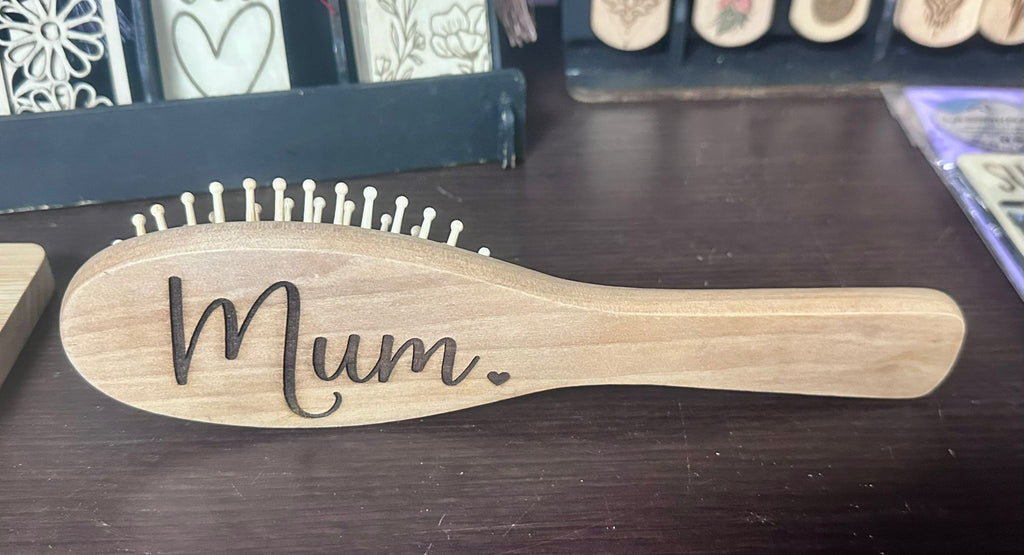 Engraved hairbrush