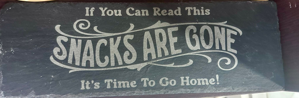 Rectangular engraved slate sign