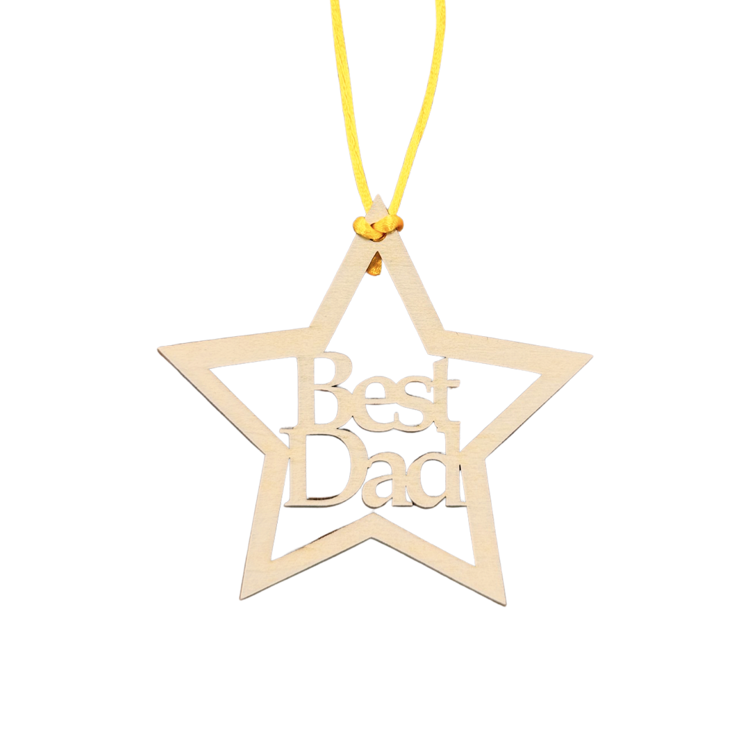 Father’s Day wooden star Ornament