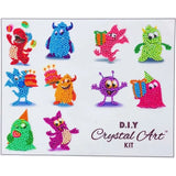 Monster Family - Crystal Art Sticker Set 21 x 27cm