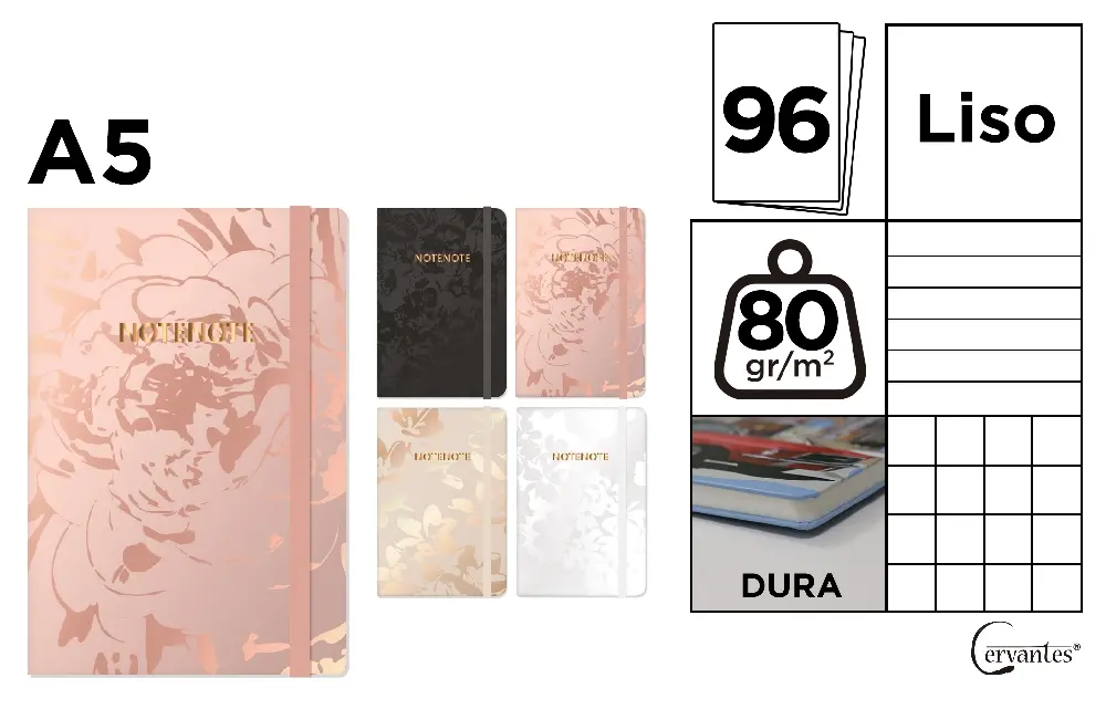 A5 Hard cover Notebook - leaves