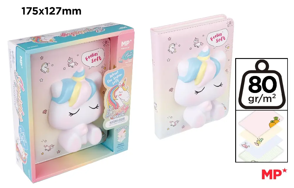 super squishy unicorn notebook