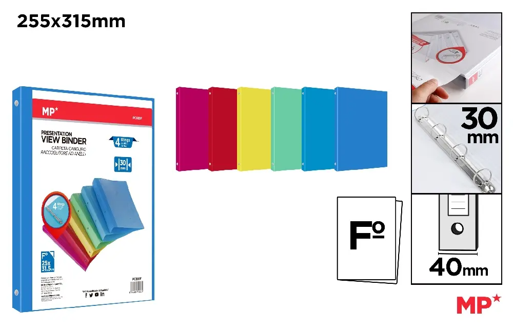 A4 plastic presentation binder