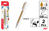 Gold & silver gel pens - 2pcs