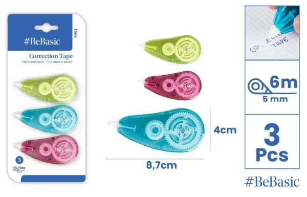 Basic - correction tape x 3 mouse