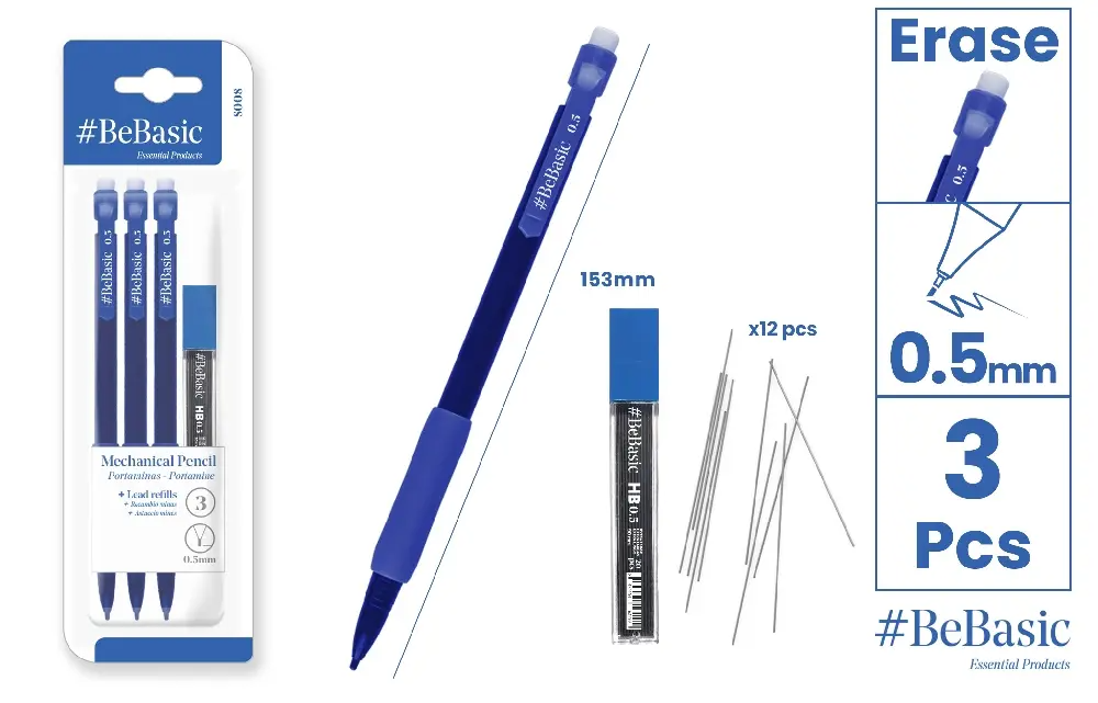 Basics - Mechanical pencils & refills 0.5mm