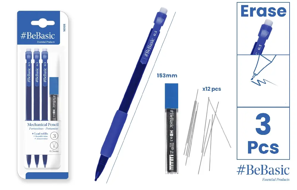 Basics - Mechanical pencils & refills 0.7mm