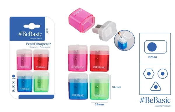 Basics - Captive Pencil Sharpeners - 4pcs