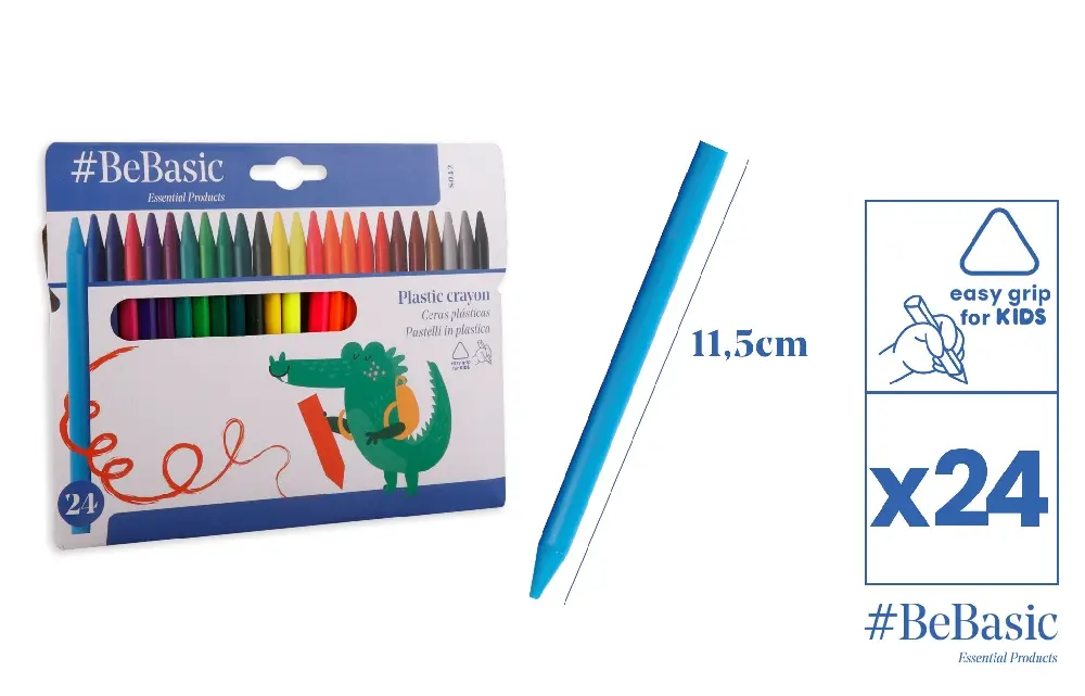 Basics - crayons - 24pcs