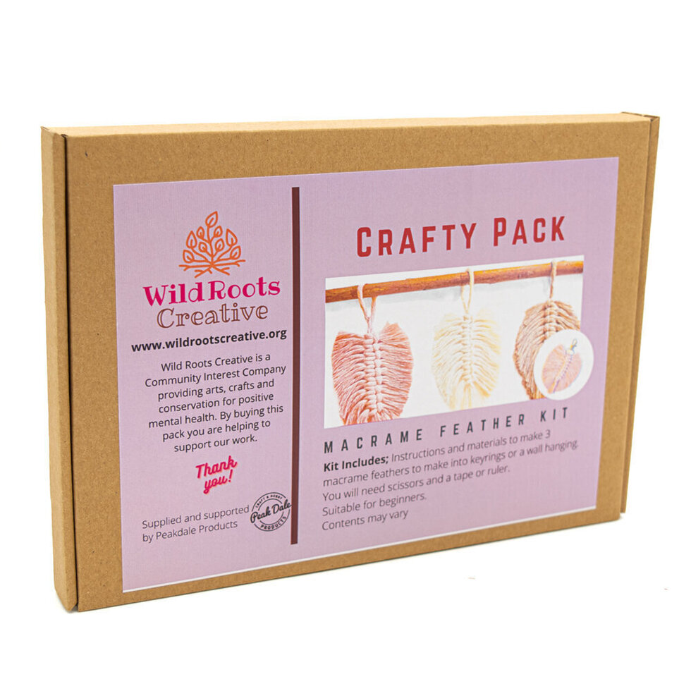crafty pack - macrame feathers