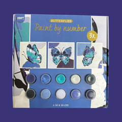 3 Mini Paint By Numbers - Butterflies
