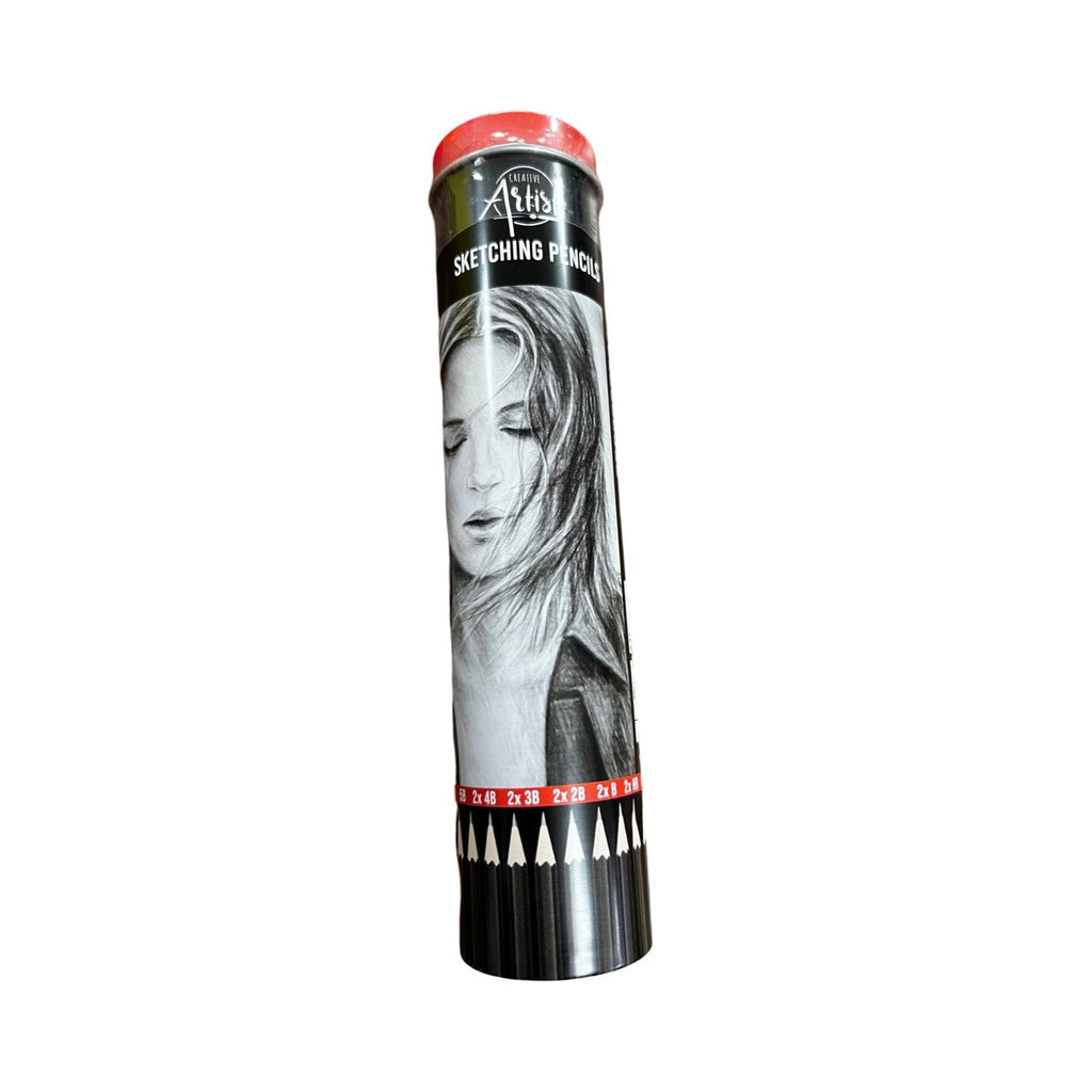Set of 20 sketching pencils in a tin