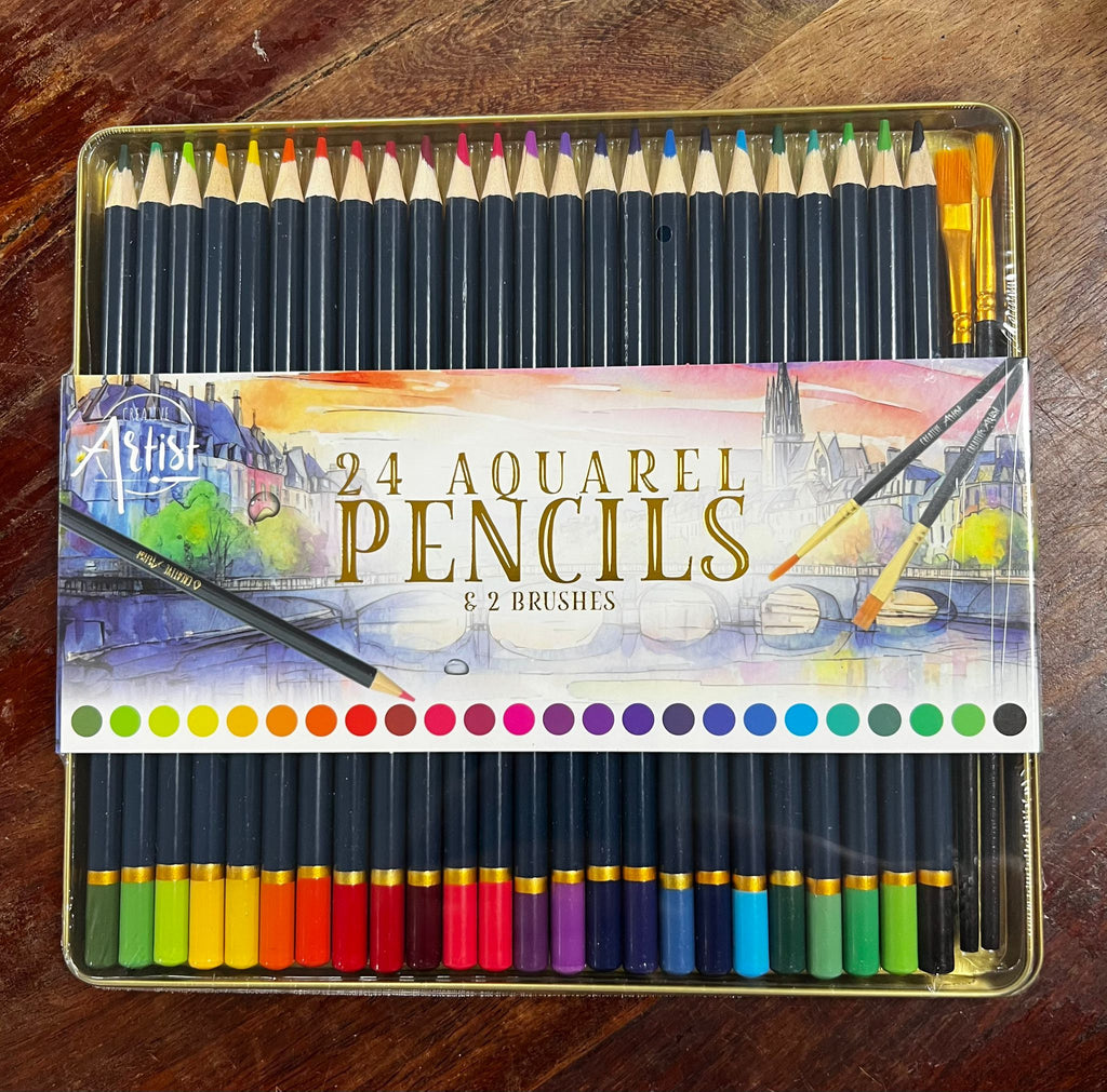 'Artist' Watercolour Pencils 24pcs in tin