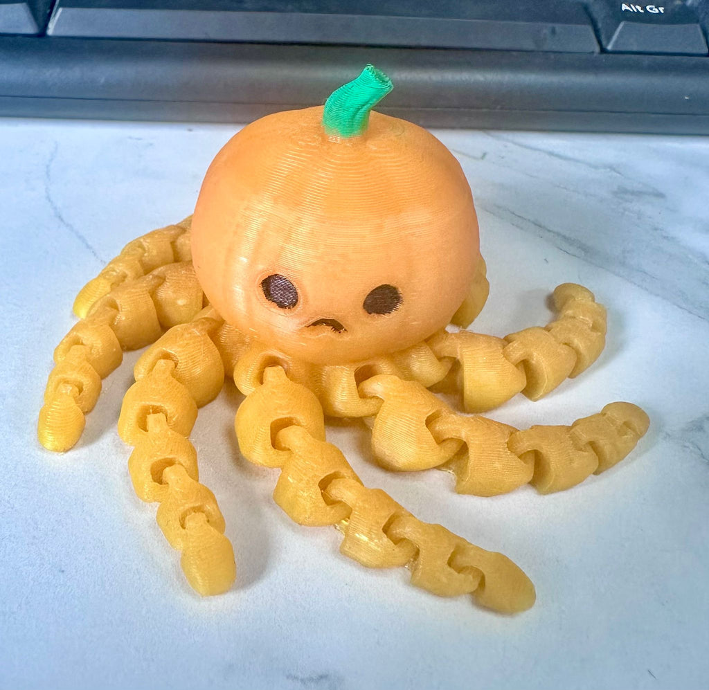 3D Printed pumpkin octopus