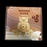 3D Puzzle Owl Wooden Clock kit