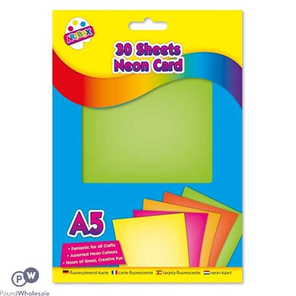 A5 neon card pack