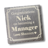 Laser engraved slate coaster - customisable