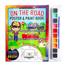 On the road poster & paint book