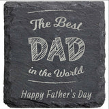 Laser engraved slate coaster - customisable