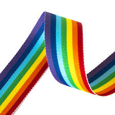 Rainbow ribbon 1 metre