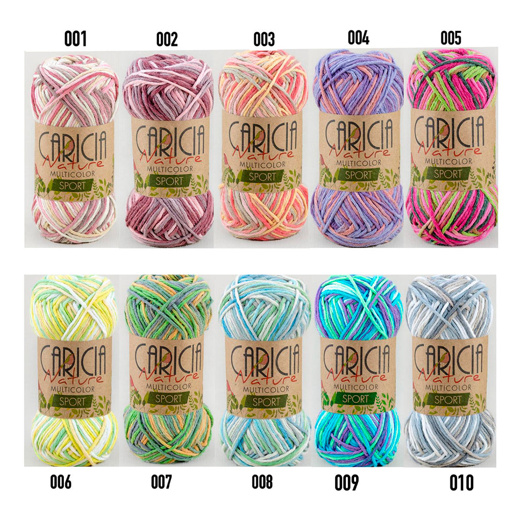 CARICIA Nature Multicolour recycled cotton yarn