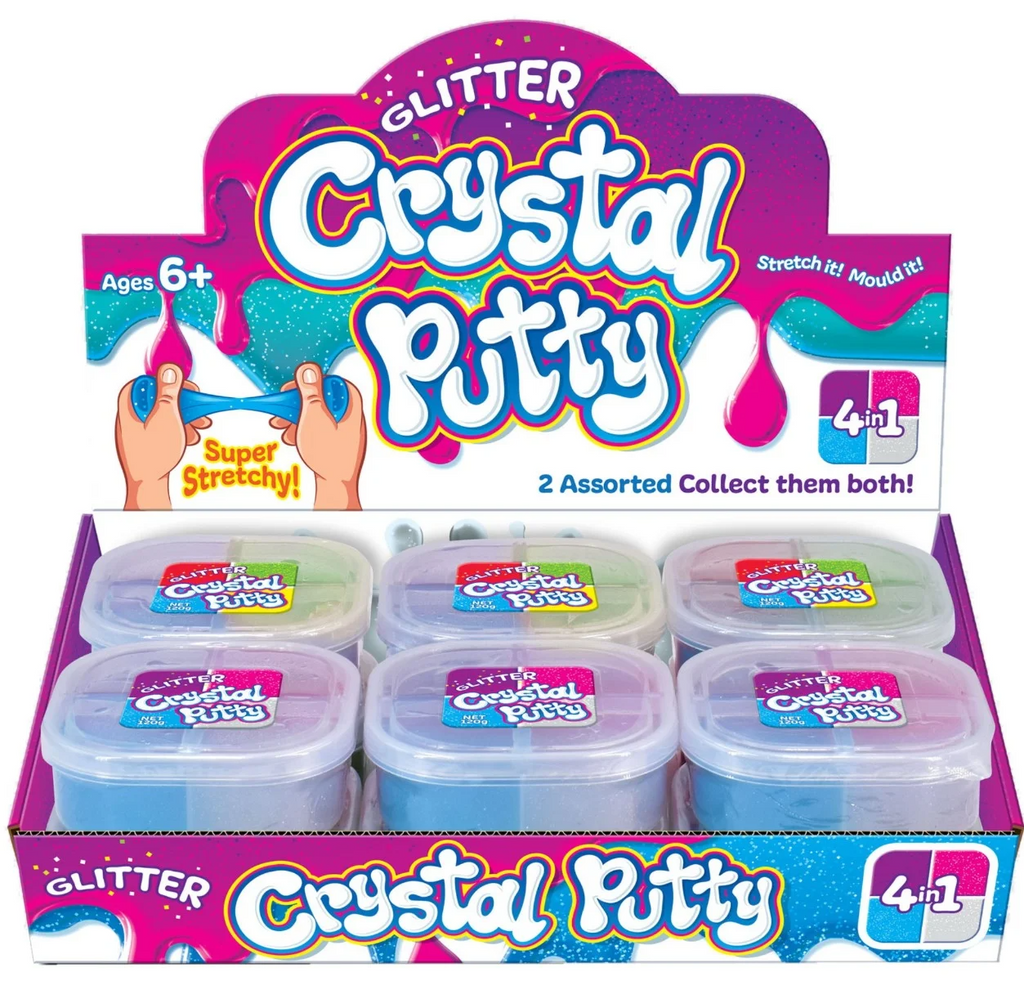 4 in 1 glitter crystal putty