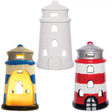 Lighthouse ceramic tea light holder
