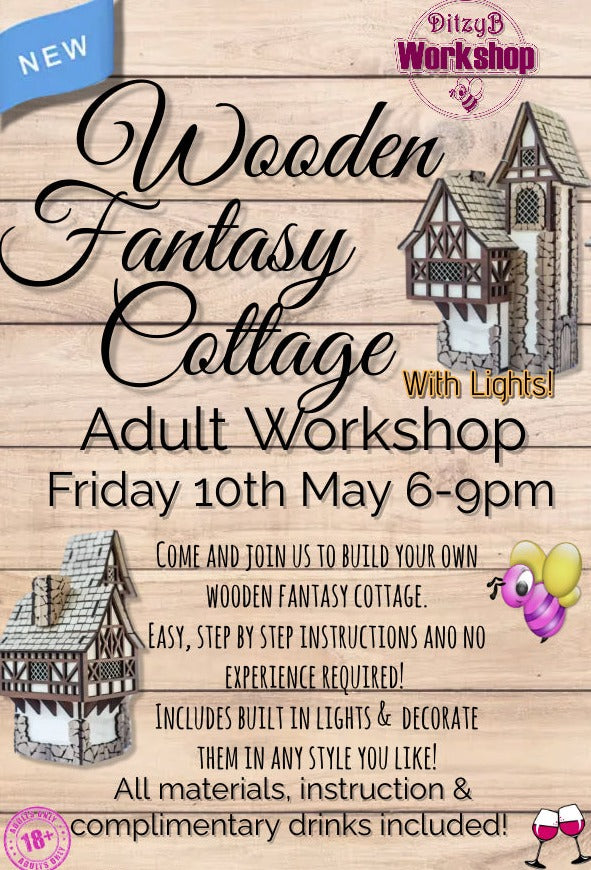 Wooden fantasy cottage workshop
