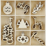 wooden christmas flourish pack