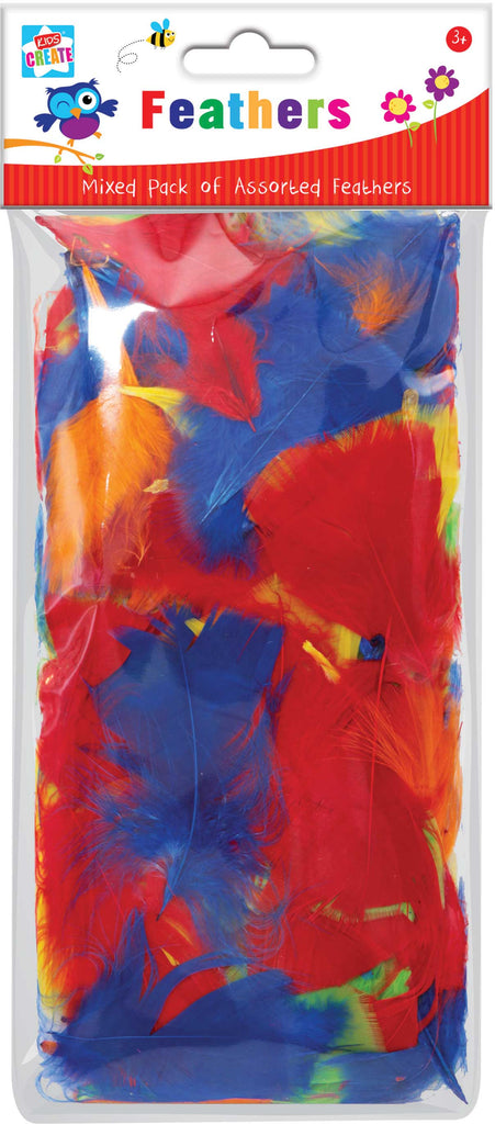 Kids create mixed feathers