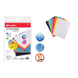 Foam sheets pack 10 colours