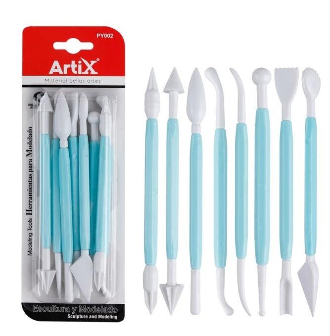 Artix Plastic Clay Tools - 8pcs