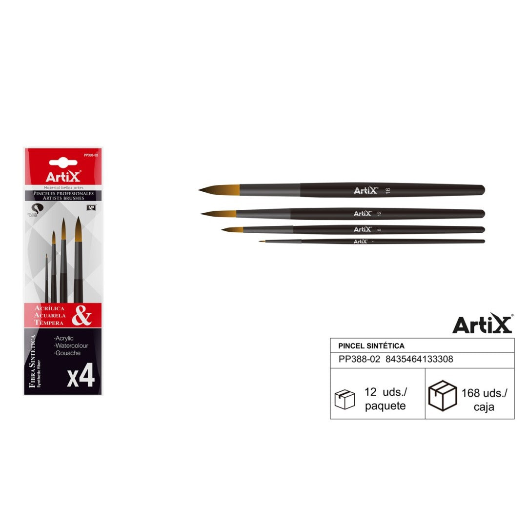 Artix Round Brushes - 4pc - pp388-02