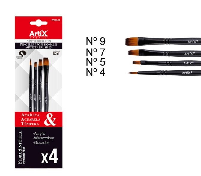 pp389-01 - Artix Mixed Brushes - 4pcs
