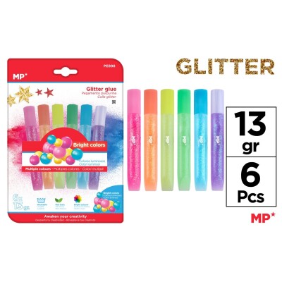 Bright Glitter Glue 6 pcs