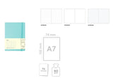 Turquoise A7 Notebook - lined, squared or blank