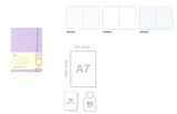 Lilac A7 Notebook - lined, squared or blank